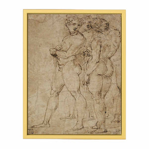 Three Standing Nude Men By Raphael