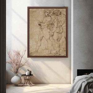 Three Standing Nude Men By Raphael