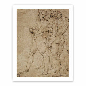 Three Standing Nude Men By Raphael