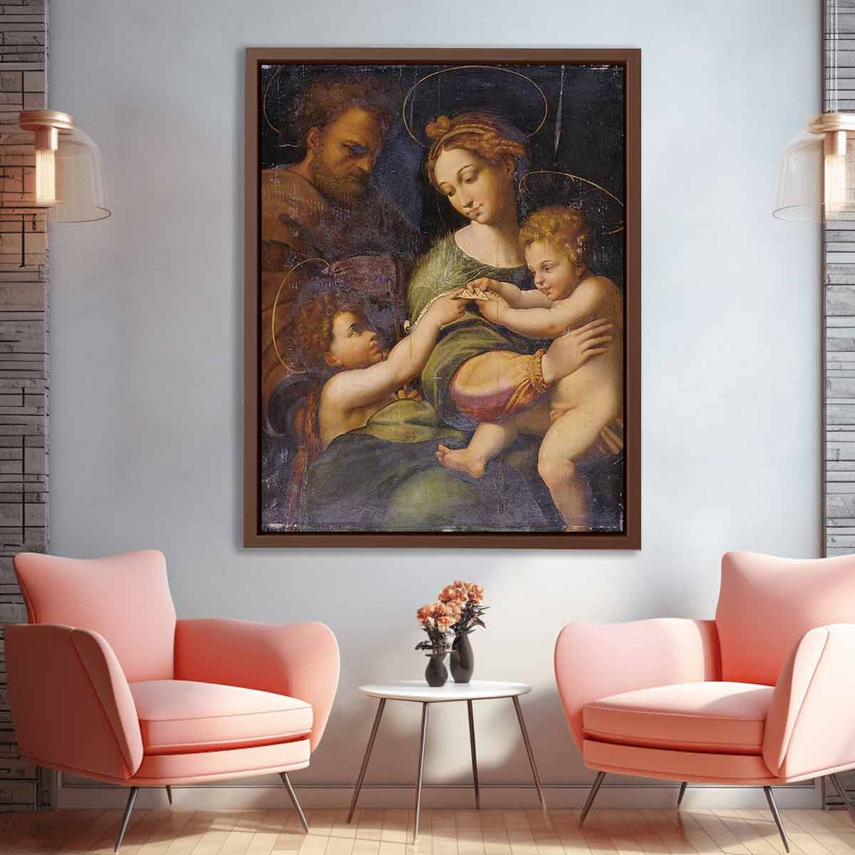 Holy Family with Saint John the Baptis By Raphael