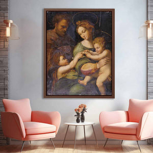 Holy Family with Saint John the Baptis By Raphael