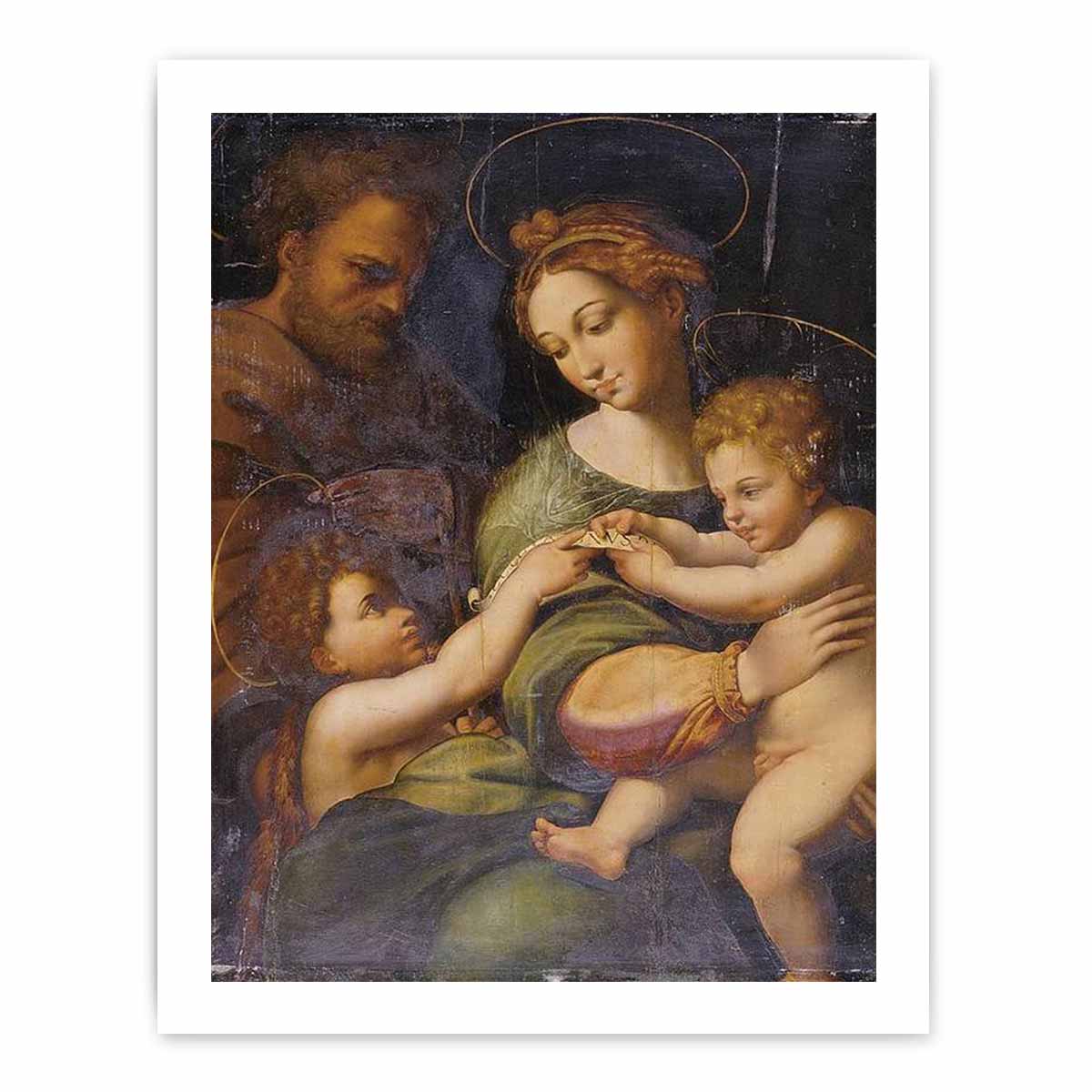 Holy Family with Saint John the Baptis By Raphael
