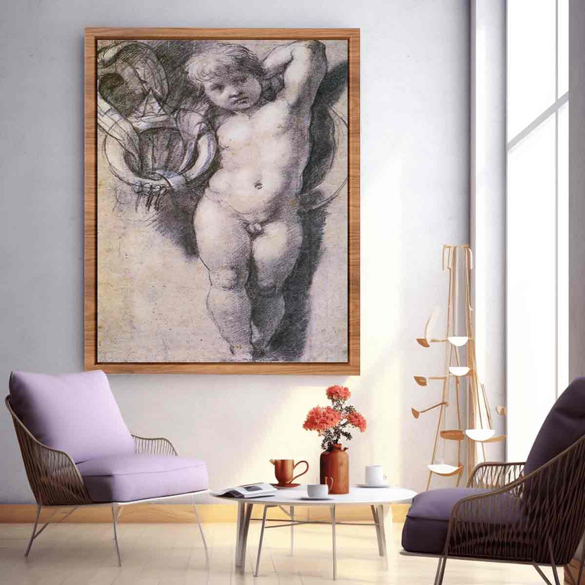 Putto with Medici Symbols By Raphael