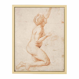 A Kneeling Nude Woman with her Left Arm Raised By Raphael