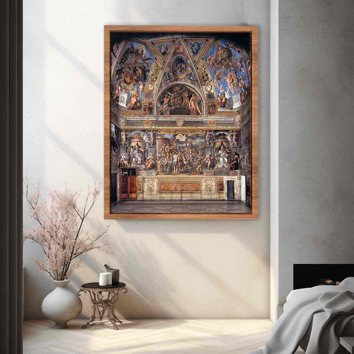 View of the Sala di Constantino By Raphael
