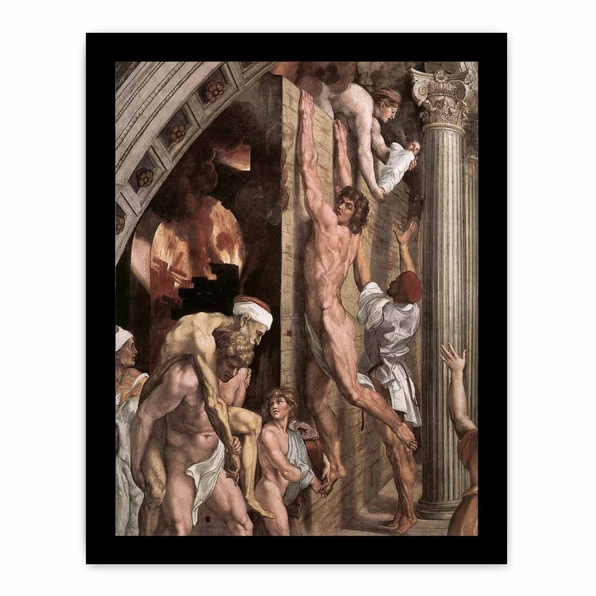 The Fire in the Borgo (detail) By Raphael