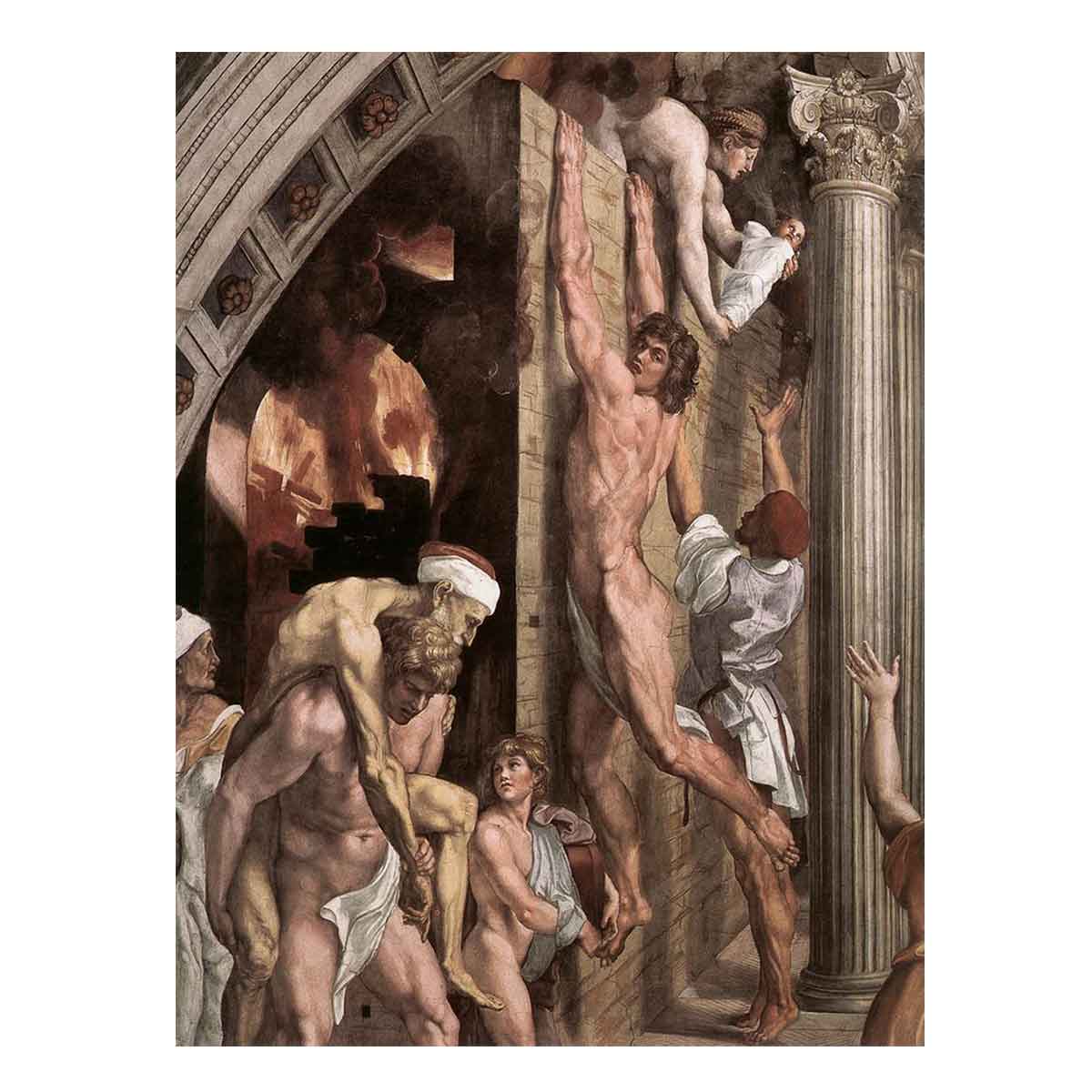 The Fire in the Borgo [detail: 1]