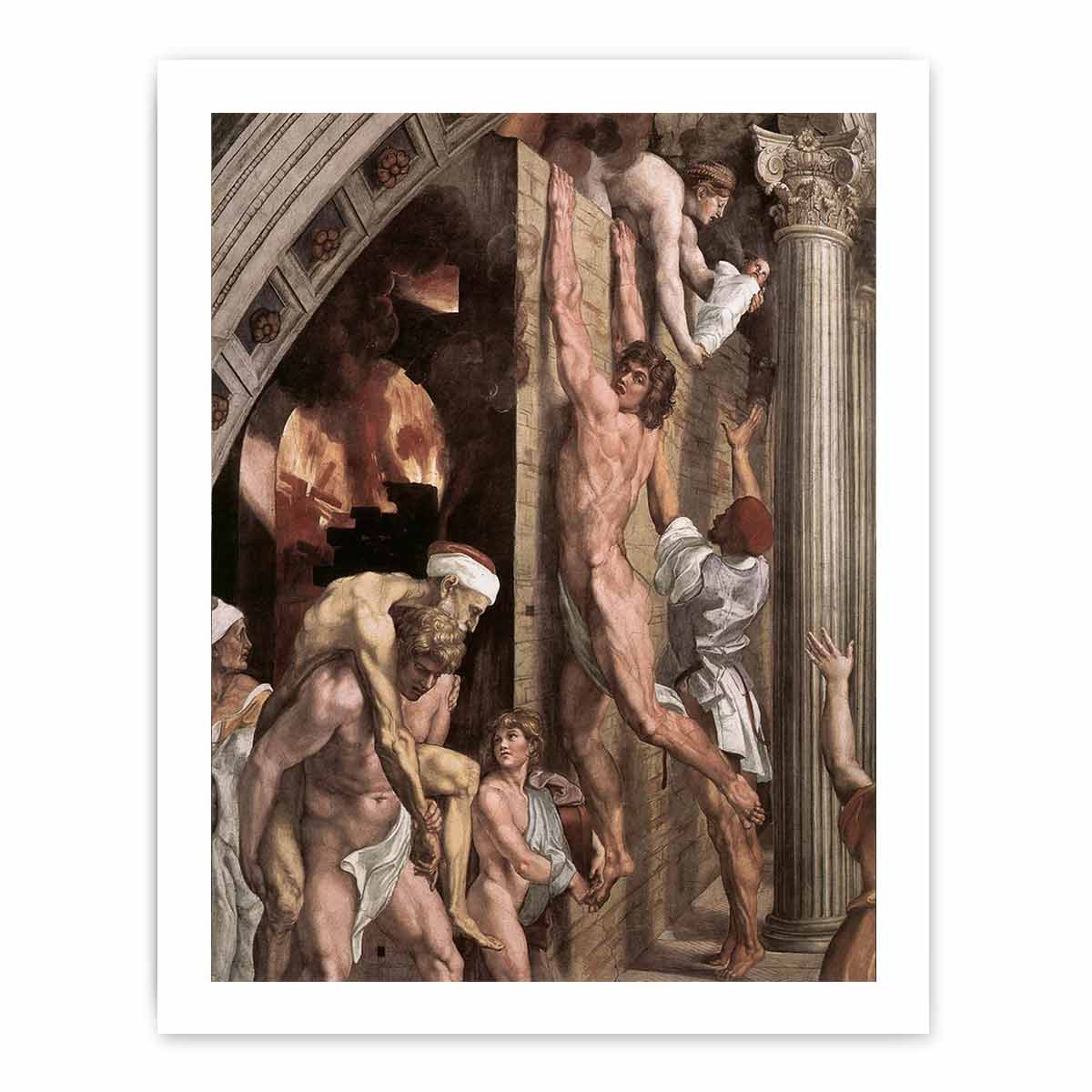 The Fire in the Borgo (detail) By Raphael