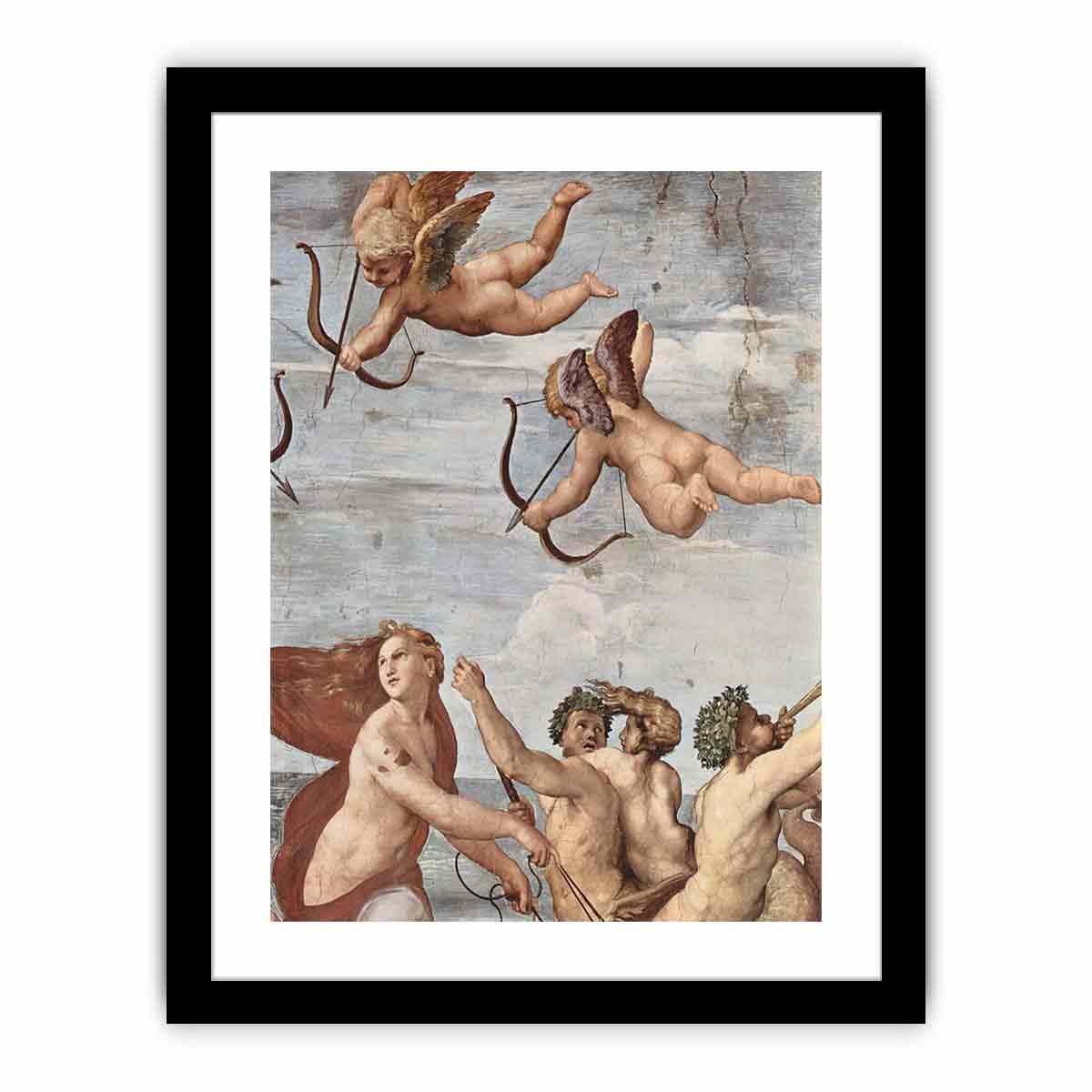 Fresken in der Villa Farnesia, Wandfresko, Szene: Triumph der Galatea, Detail By Raphael