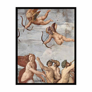Fresken in der Villa Farnesia, Wandfresko, Szene: Triumph der Galatea, Detail By Raphael