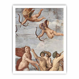 Fresken in der Villa Farnesia, Wandfresko, Szene: Triumph der Galatea, Detail By Raphael