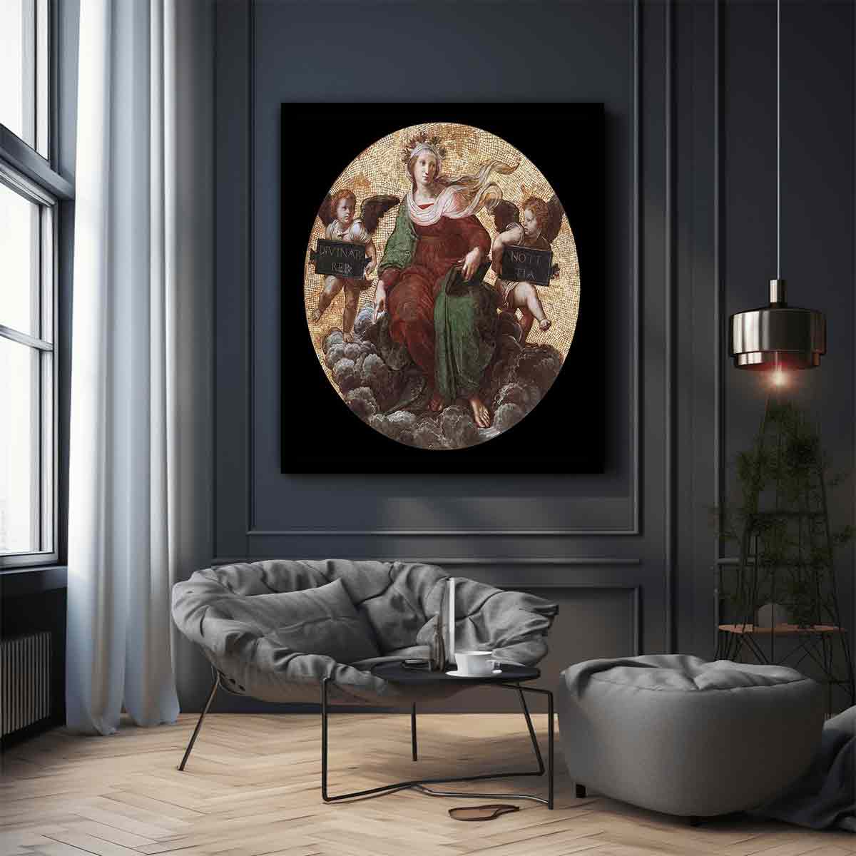 Theology (ceiling tondo) By Raphael