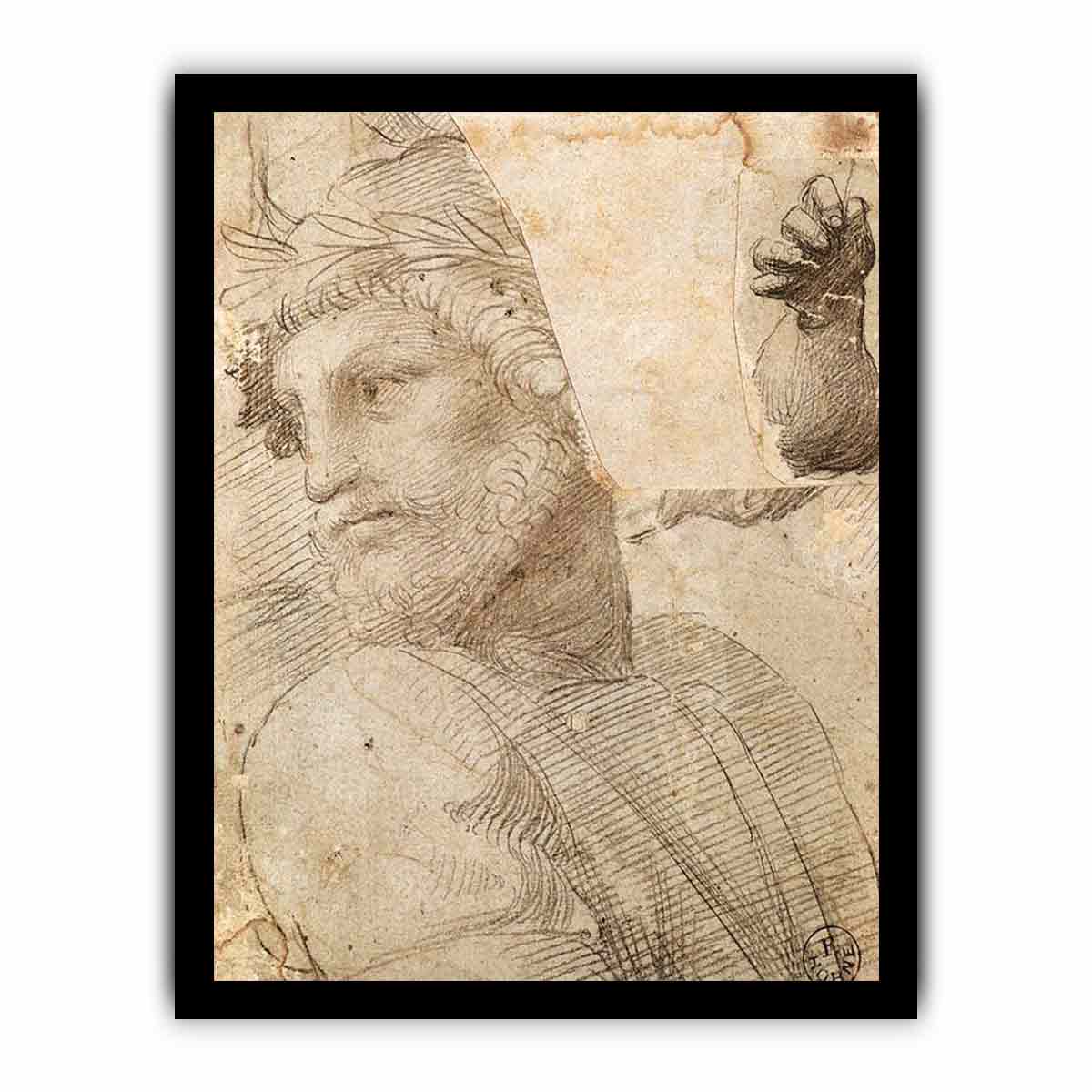 Study for the Head of a Poet By Raphael