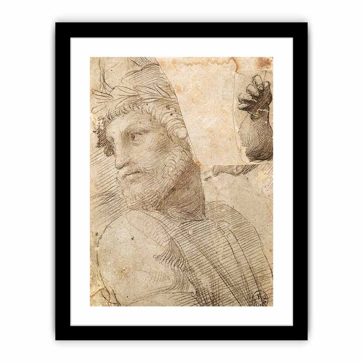 Study for the Head of a Poet By Raphael