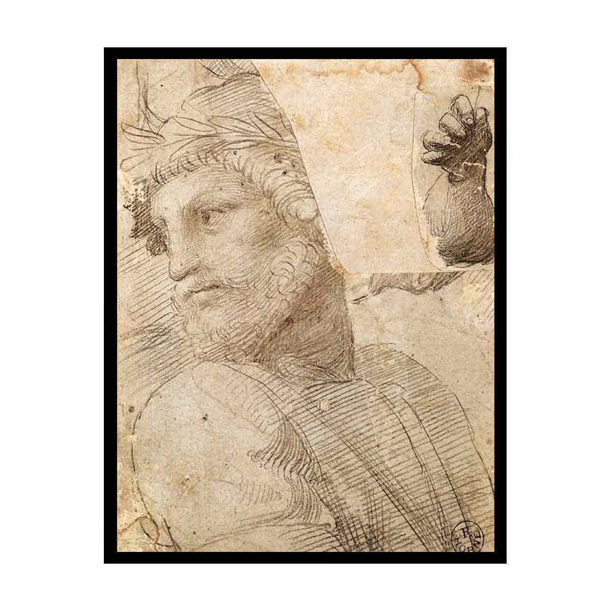 Study for the Head of a Poet By Raphael