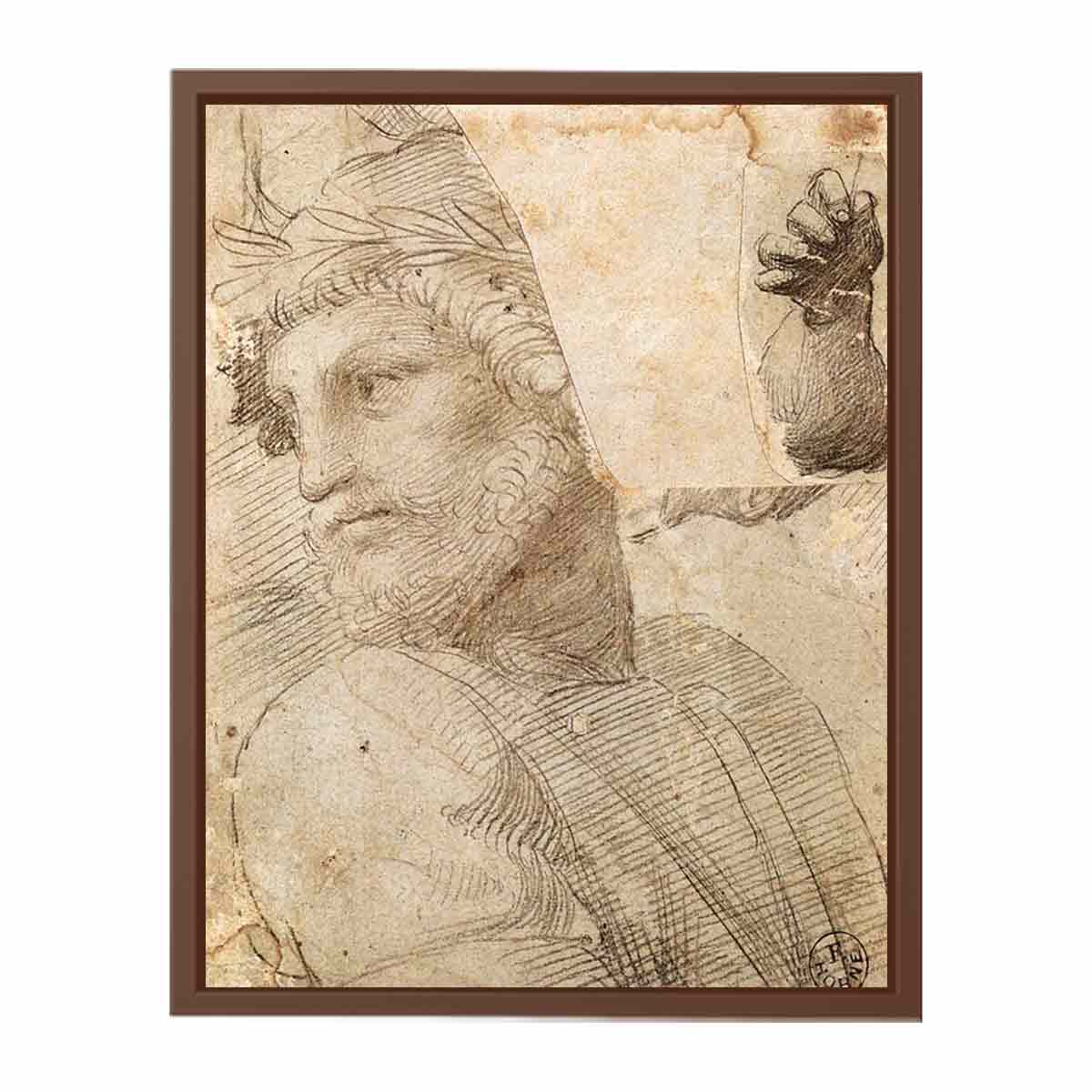 Study for the Head of a Poet By Raphael