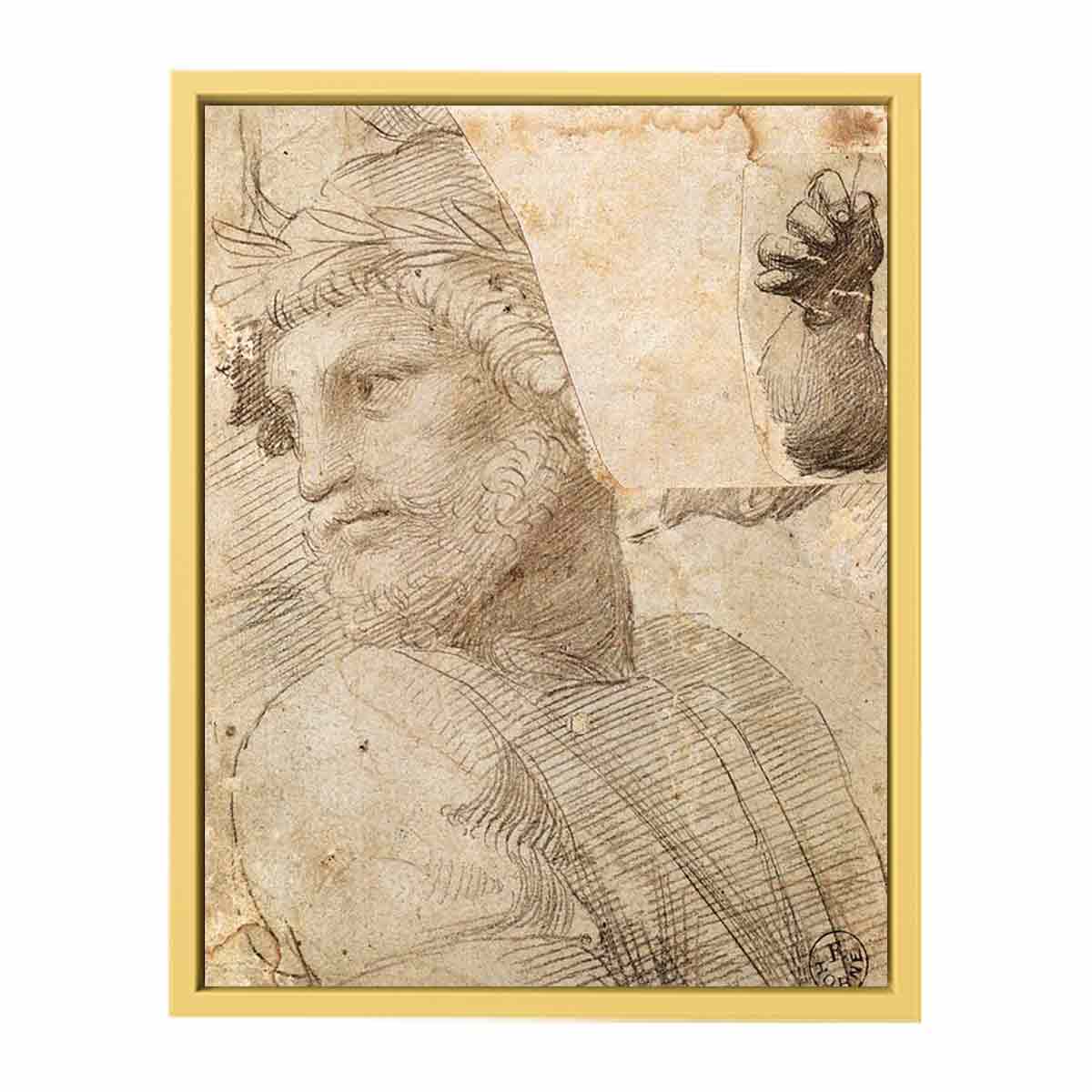 Study for the Head of a Poet By Raphael