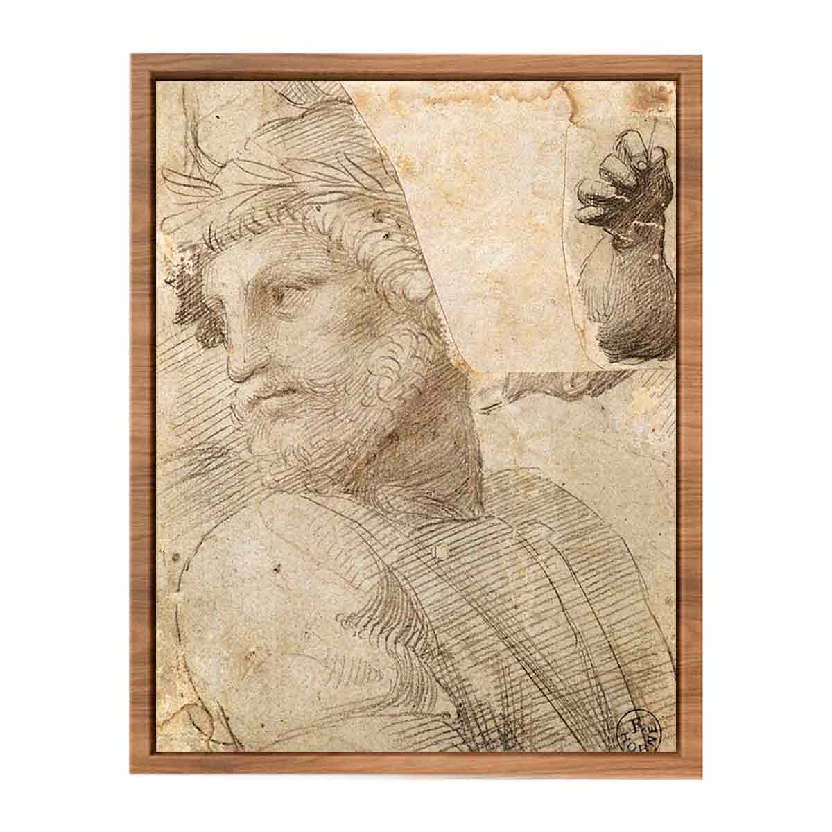 Study for the Head of a Poet By Raphael
