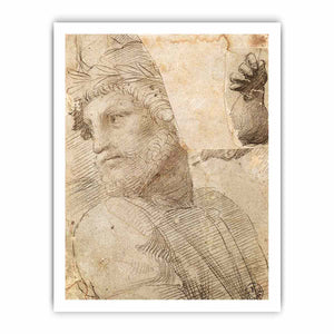 Study for the Head of a Poet By Raphael