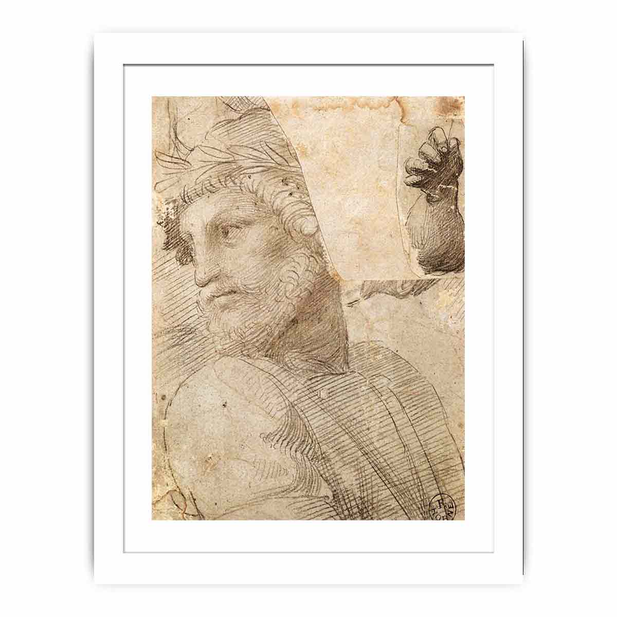 Study for the Head of a Poet By Raphael