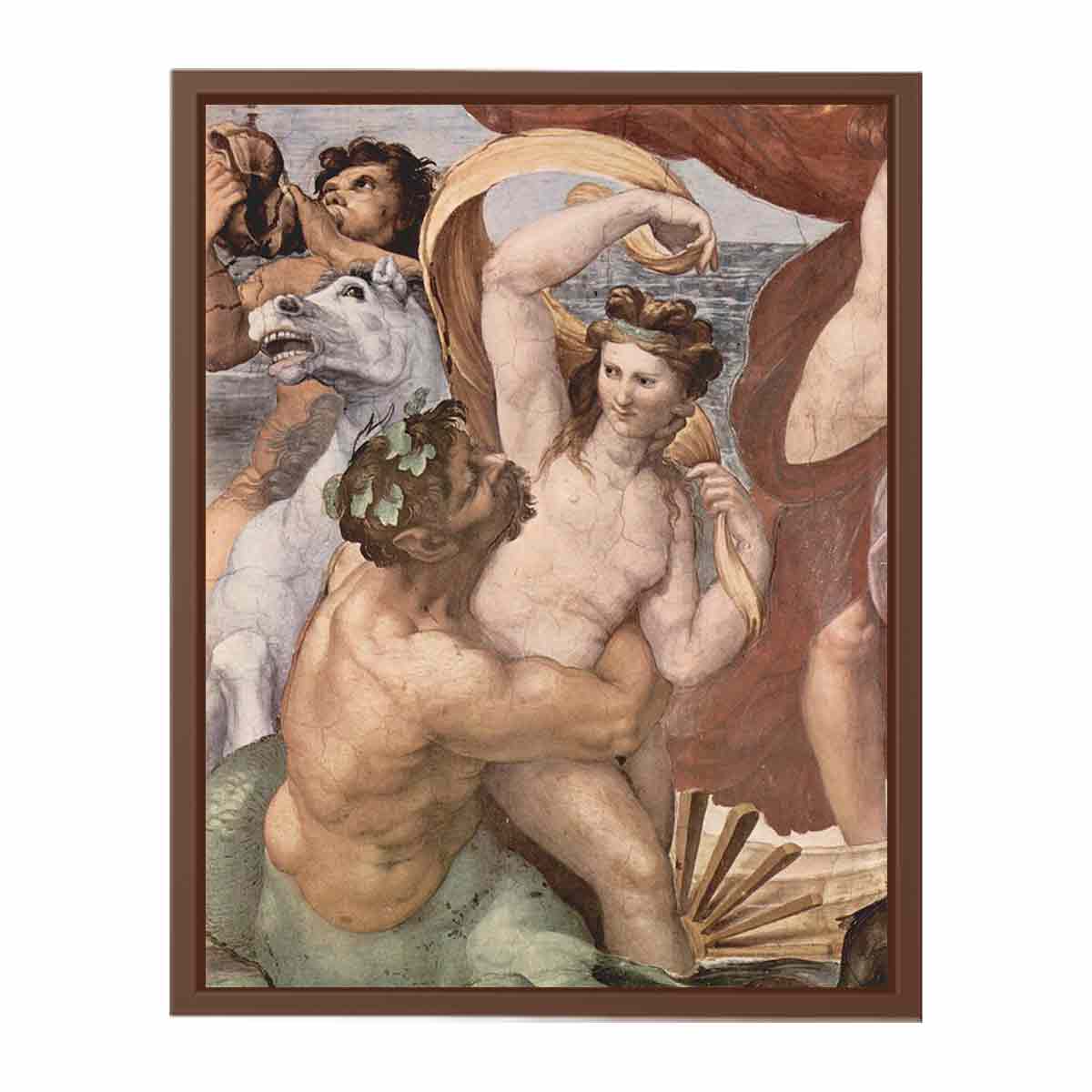 Fresken in der Villa Farnesia, Wandfresko, Szene: Triumph der Galatea, Detail By Raphael