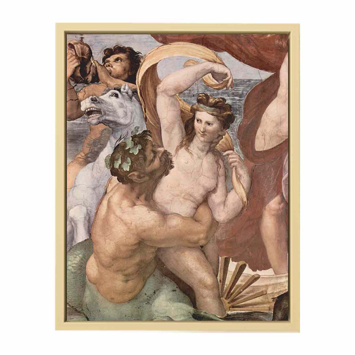 Fresken in der Villa Farnesia, Wandfresko, Szene: Triumph der Galatea, Detail By Raphael