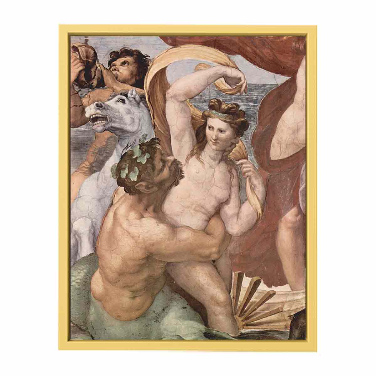 Fresken in der Villa Farnesia, Wandfresko, Szene: Triumph der Galatea, Detail By Raphael