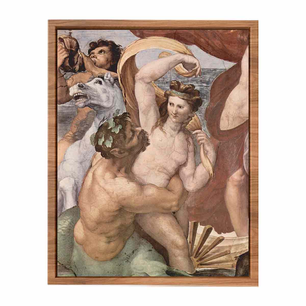 Fresken in der Villa Farnesia, Wandfresko, Szene: Triumph der Galatea, Detail By Raphael