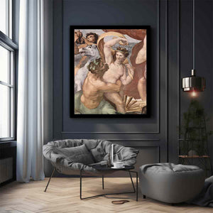Fresken in der Villa Farnesia, Wandfresko, Szene: Triumph der Galatea, Detail By Raphael
