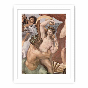Fresken in der Villa Farnesia, Wandfresko, Szene: Triumph der Galatea, Detail By Raphael