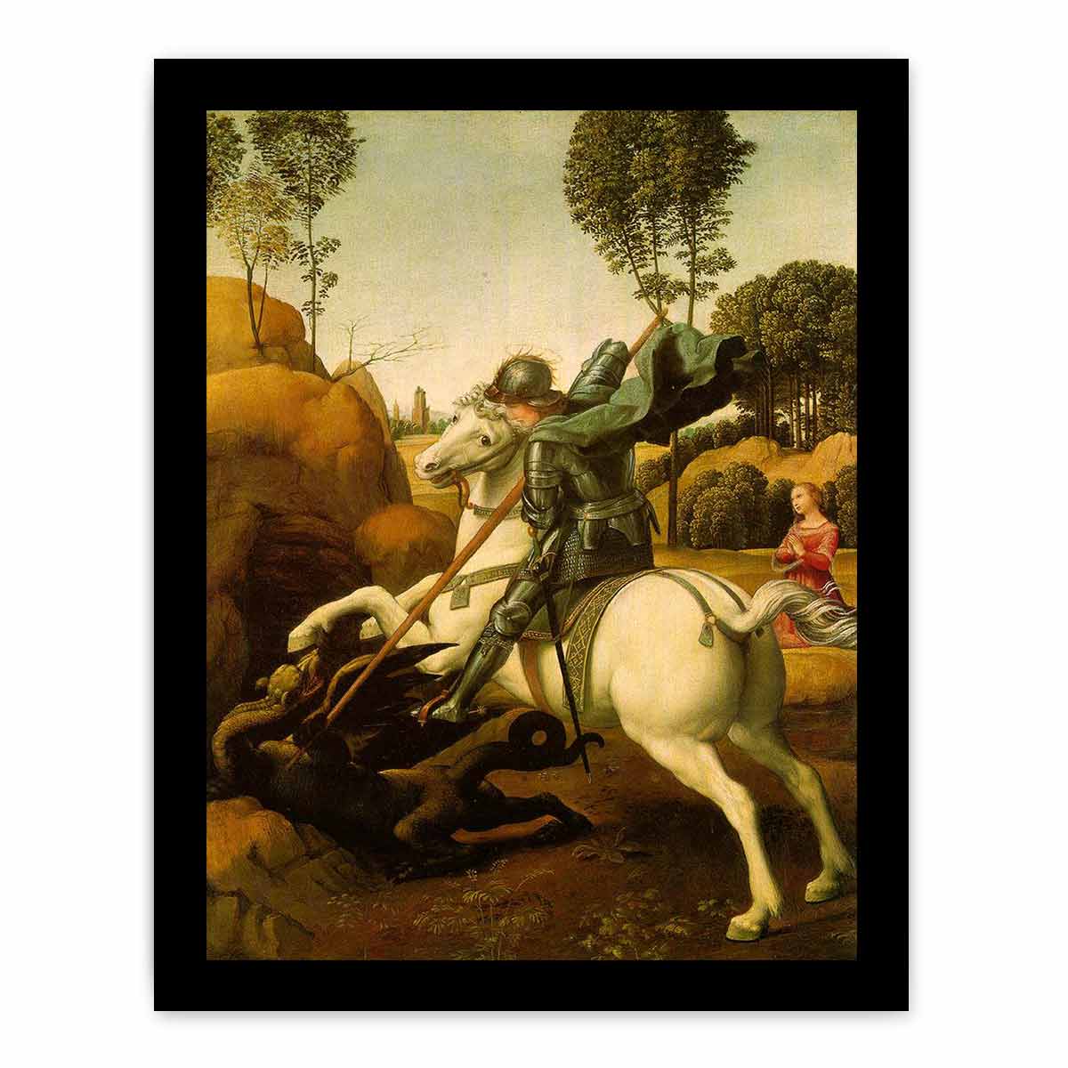 Saint George and the Dragon By Raphael