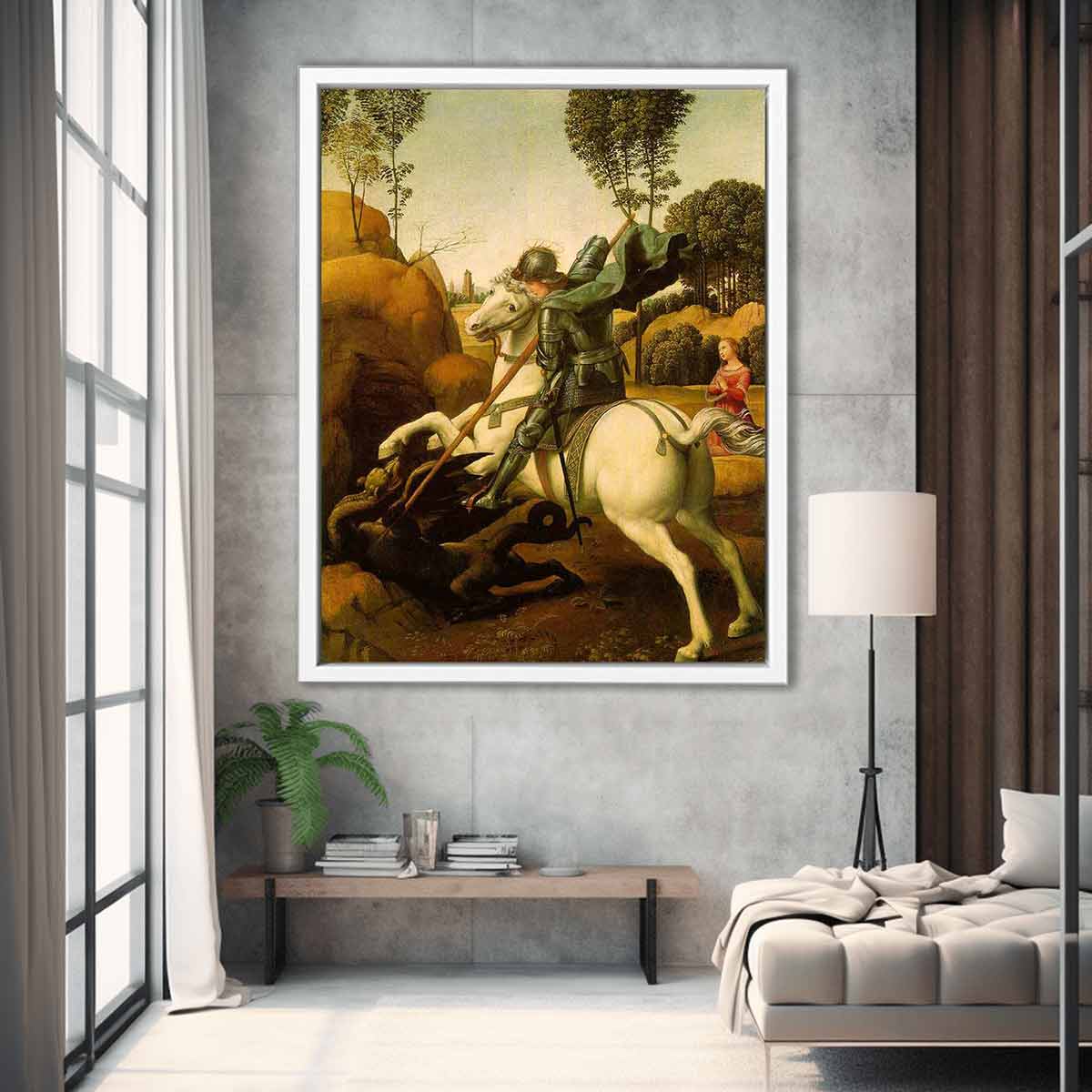 Saint George and the Dragon By Raphael