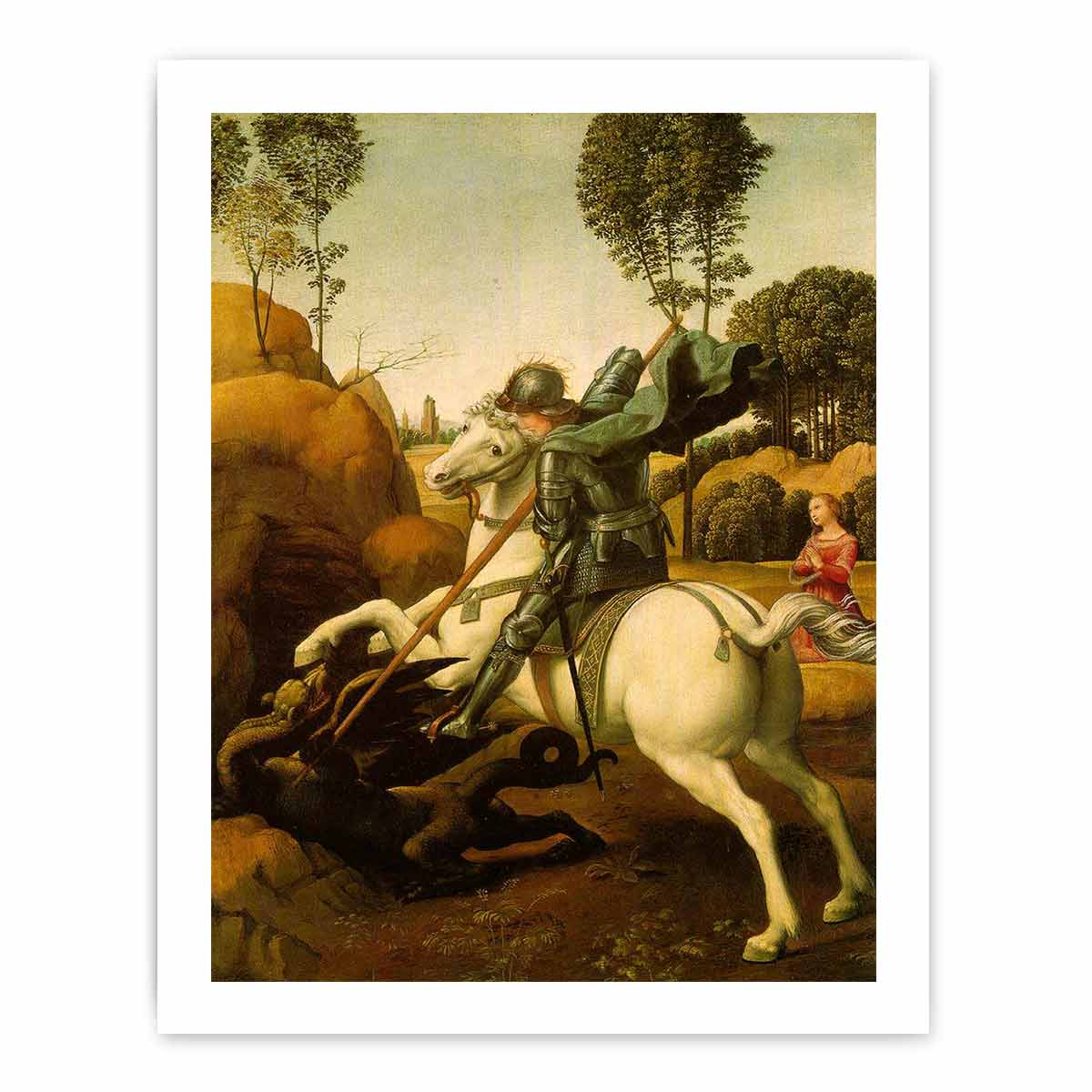 Saint George and the Dragon By Raphael