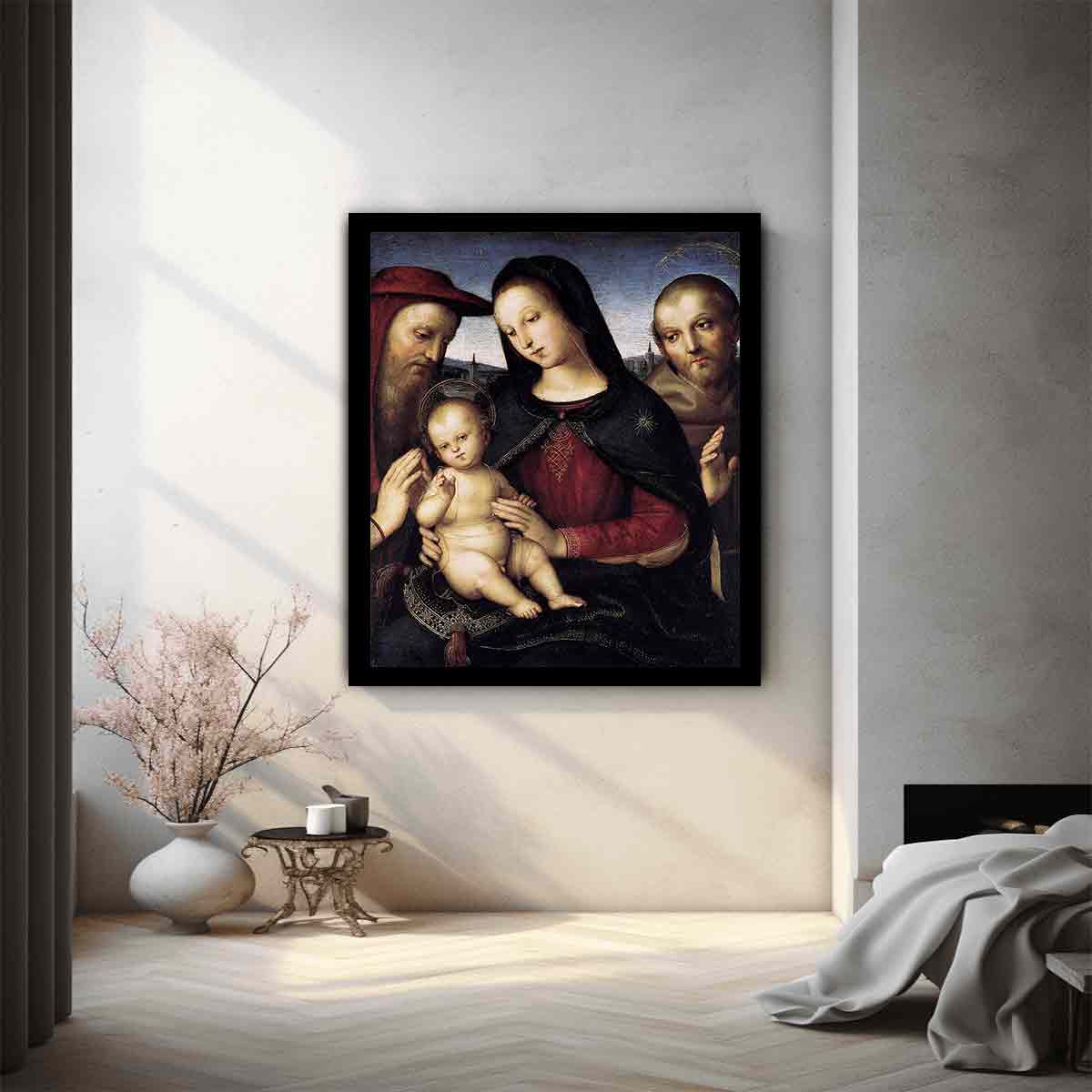 Madonna With The Christ Child Blessing And St Jerome And St Francis (Von Der Ropp Madonna) 1502