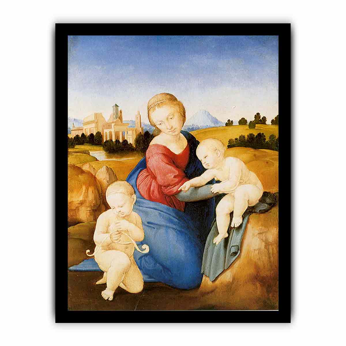 Madonna Esterházy, Szene: Maria mit Christuskind und Johannes dem Täufer By Raphael
