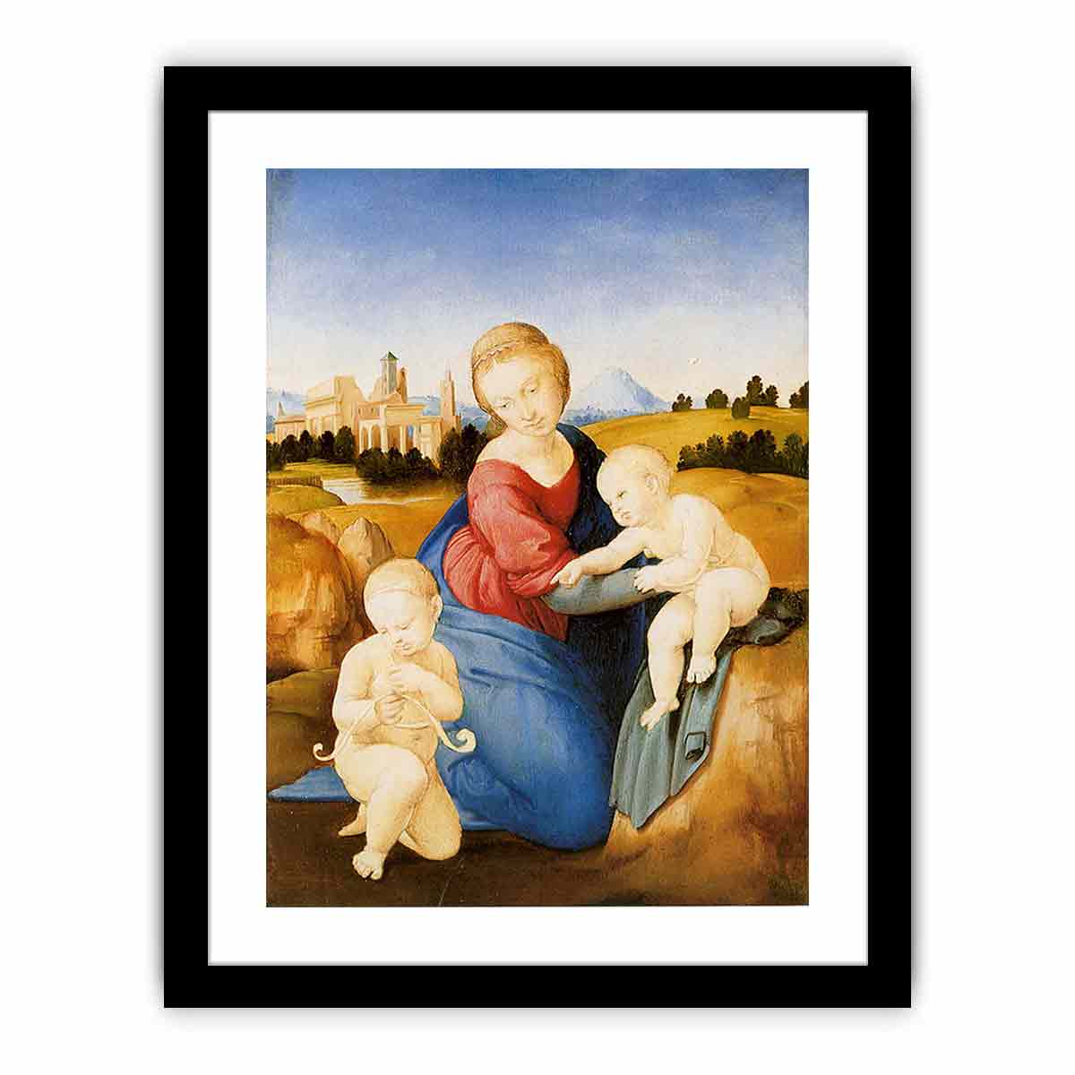Madonna Esterházy, Szene: Maria mit Christuskind und Johannes dem Täufer By Raphael