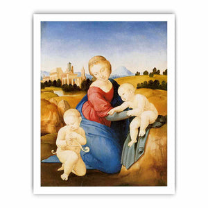 Madonna Esterházy, Szene: Maria mit Christuskind und Johannes dem Täufer By Raphael