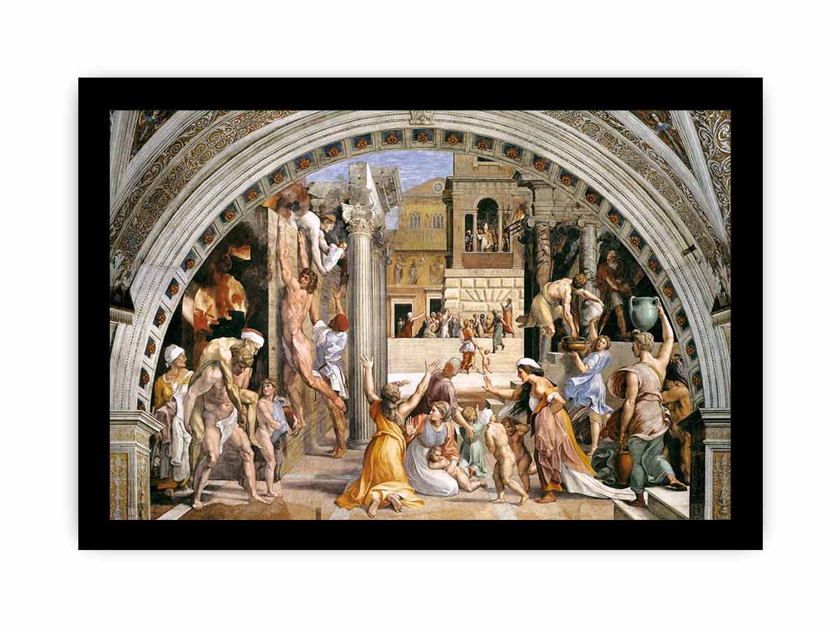 The Fire in the Borgo By Raphael