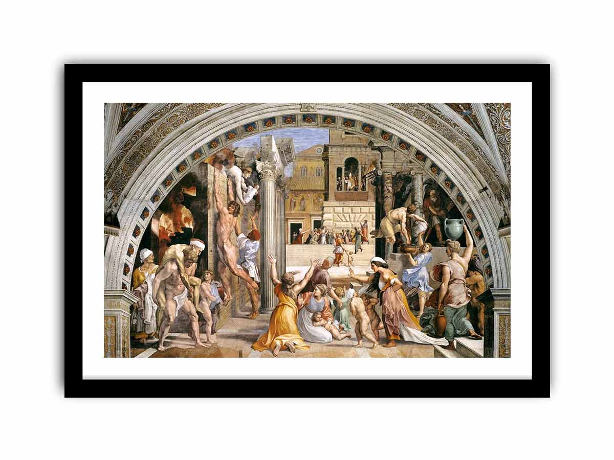 The Fire in the Borgo By Raphael