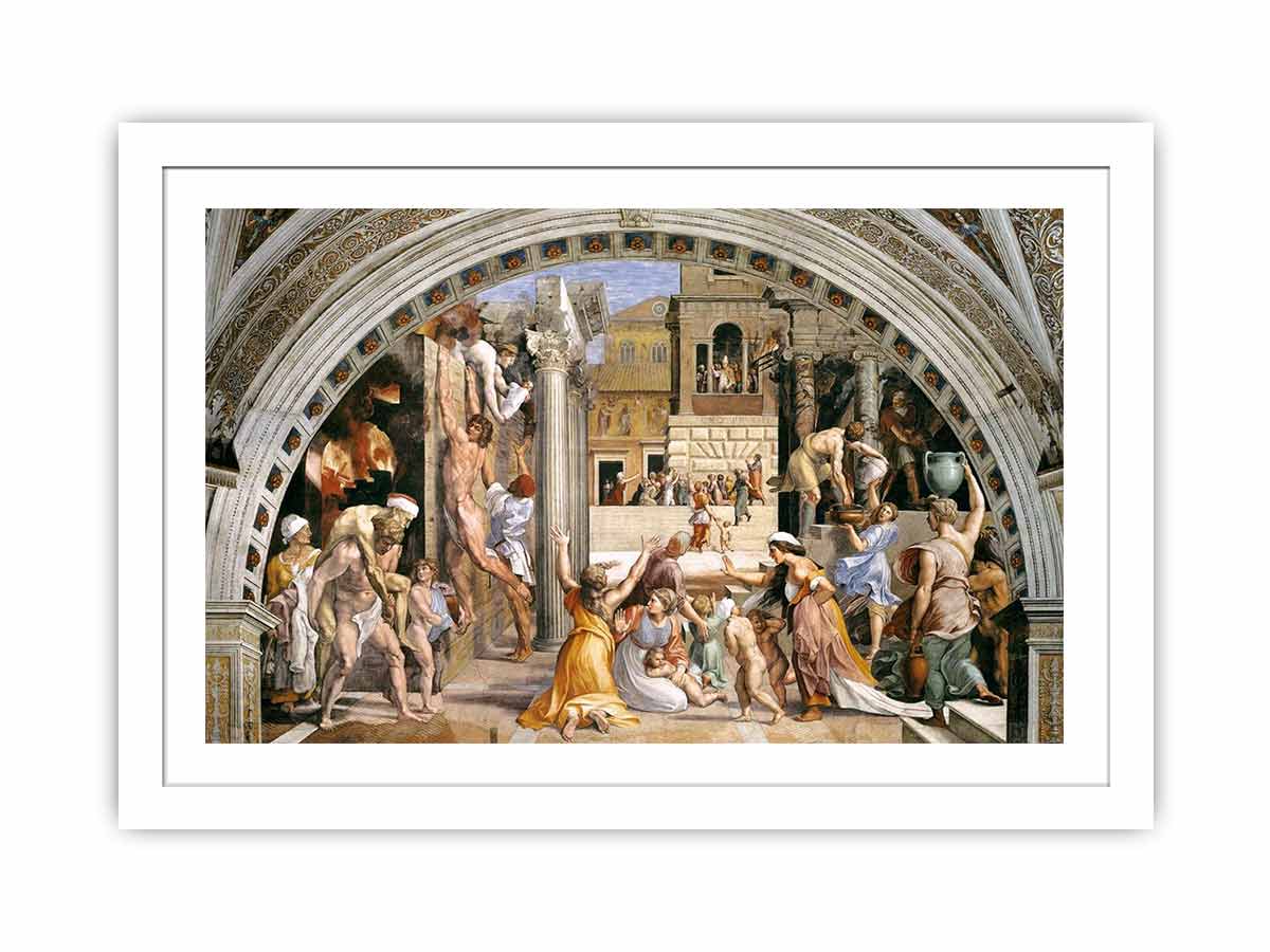 The Fire in the Borgo By Raphael