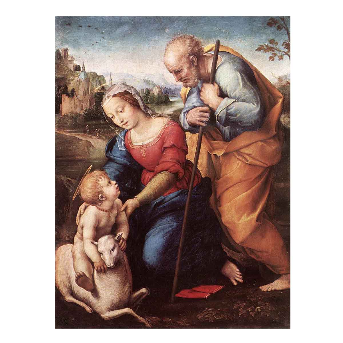 The Holy Family with a Lamb By Raphael
