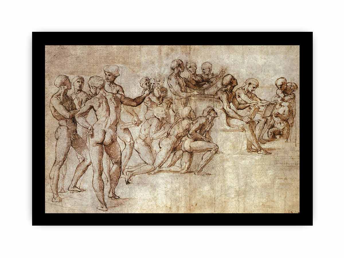 Nude Garzone Study for the Disputa By Raphael