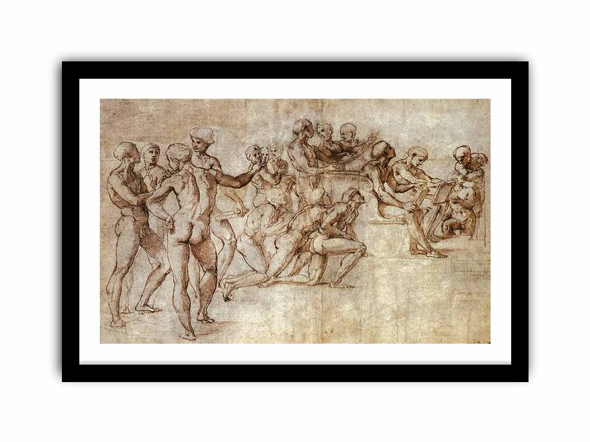 Nude Garzone Study for the Disputa By Raphael