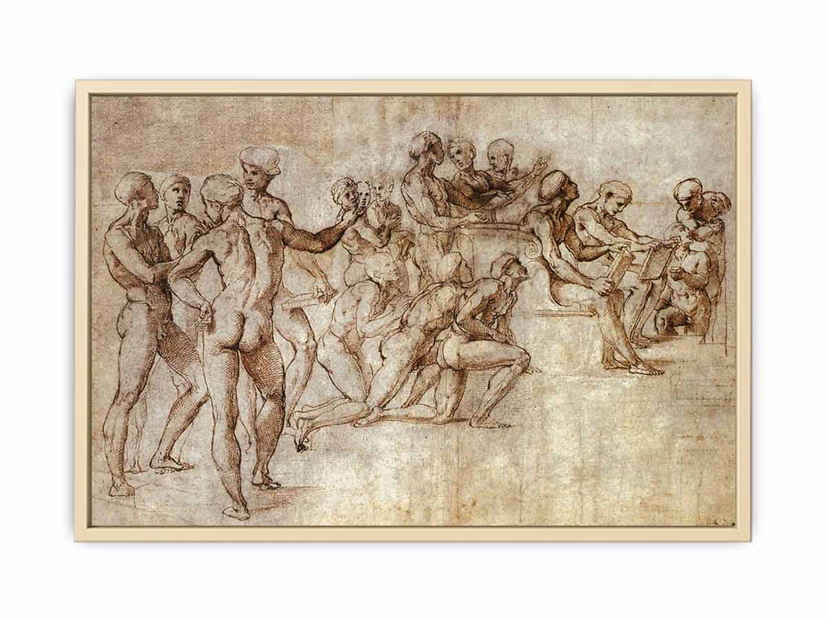Nude Garzone Study for the Disputa By Raphael