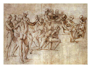 Nude Garzone Study for the Disputa By Raphael