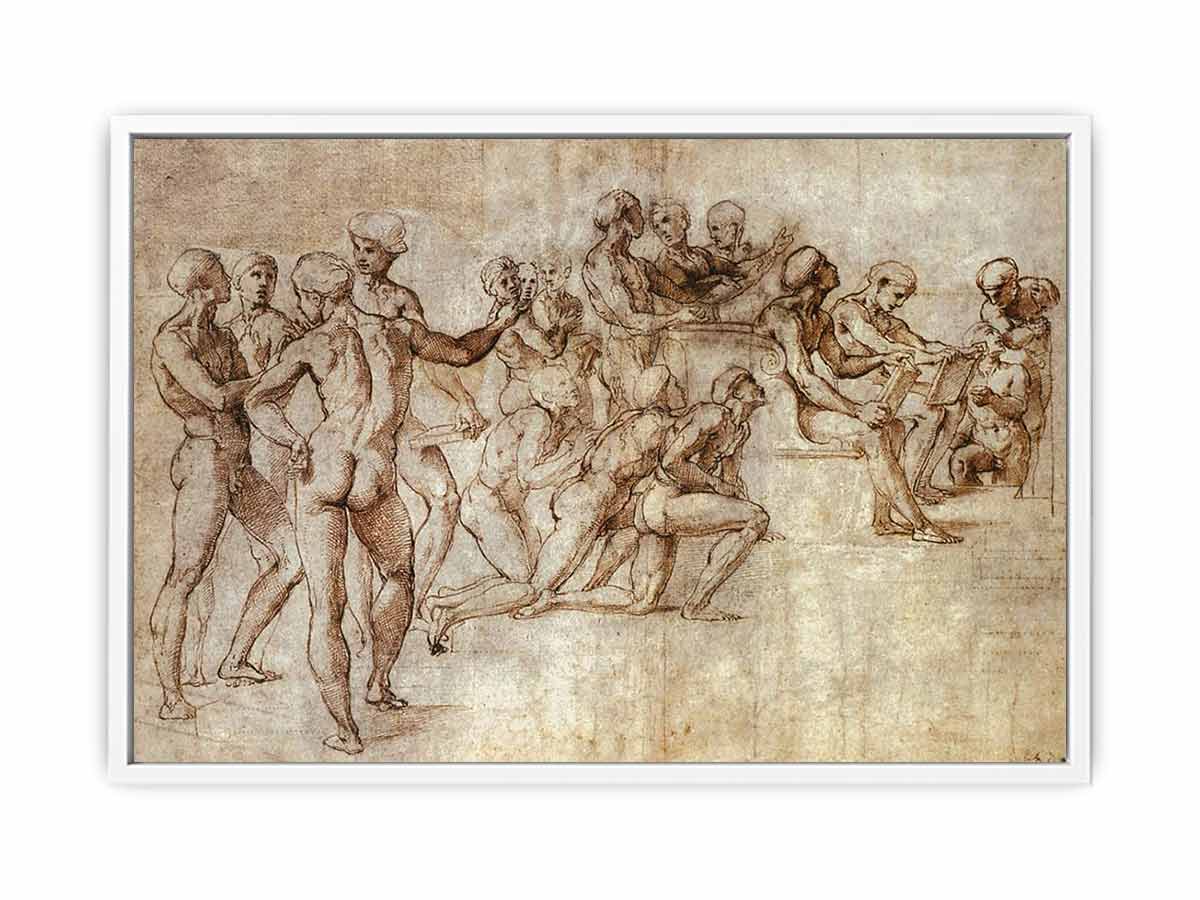 Nude Garzone Study for the Disputa By Raphael