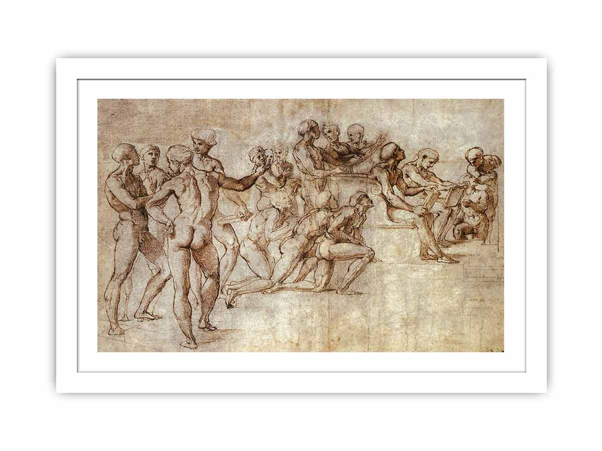 Nude Garzone Study for the Disputa By Raphael