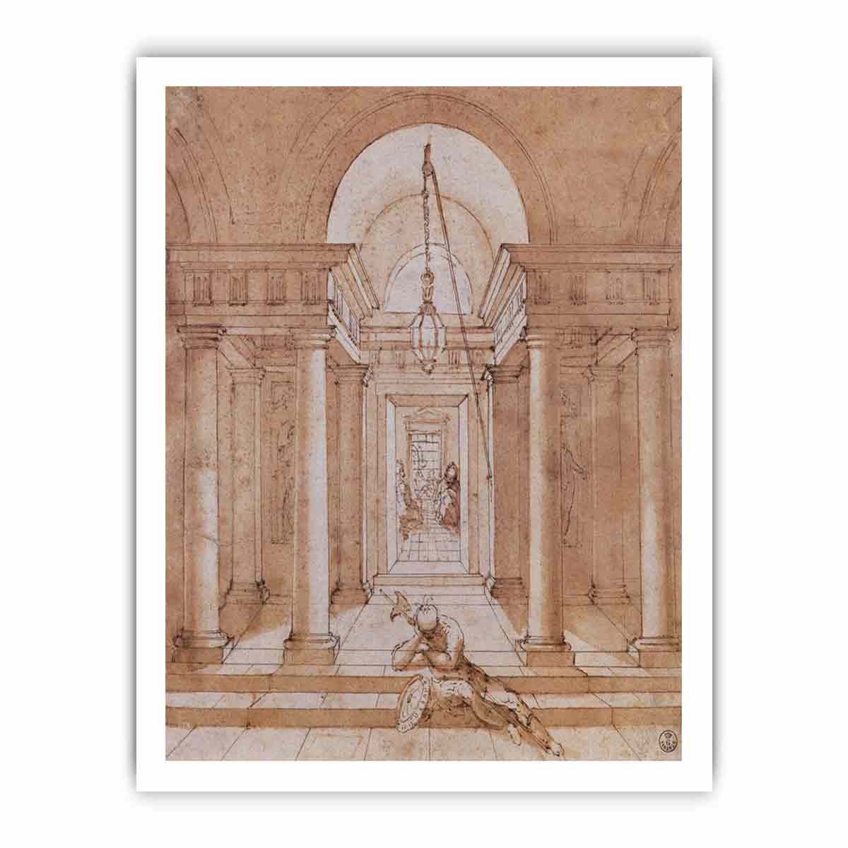 A Soldier before the Cell of St Peter By Raphael