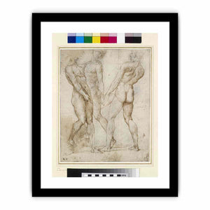 Study of Three Nude Bearers By Raphael