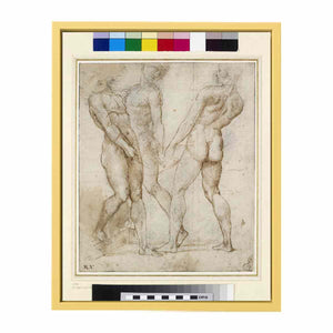 Study of Three Nude Bearers By Raphael